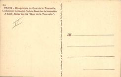 Vintage Postcard Paris Secondhand bookseller of the Quay of the Small tower