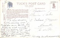 Vintage Postcard Fantasy Illustrator Child Fums up! mascot has