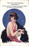 CPA Fantaisie Illustrateur Femme I get the cold shoulder sometimes ! 