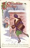 CPA Fantaisie Illustrateur Femme Christmas Greeting Donald Mc Gill 