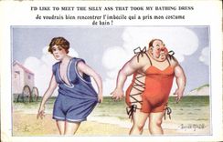 CPA Fantaisie Illustrateur Donald Mc Gill Plage 