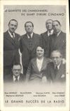 CPA La quintette des chansonniers du quart d'heure Cinzano Jean Marsac Rene Dorin Georges matis Autographe 
