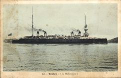 Vintage Postcard Toulon Boat the Marseillaise
