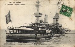 Vintage Postcard Bateau Le Havre Armours squadron