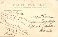 Vintage Postcard Bateau Toulon armours It Massena