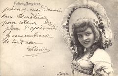 CPA Femme Theatre Folies Bergeres Beryls