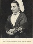 CPA Folklore Poitou Jeune fille du marais