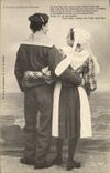 CPA Folklore L'amour aux Sables d'Olonne Marin