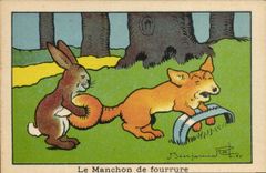 Image Benjamin Rabier the sleeve of fur Rabbit Dog