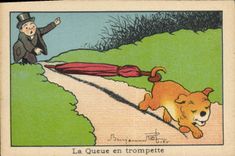 Image Benjamin Rabier the turned-up tail Dog