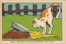 Image Benjamin Rabier Good Still trmeblement of ground Cat