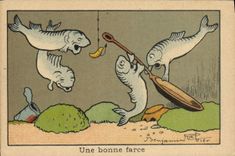 Image Benjamin Rabier a good joke Poisson