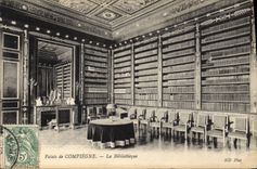 CPA Bibliotheque Palais de Compiegne 