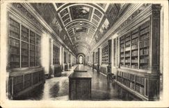 CPA Bibliotheque Chateau de Fontainebleau Galerie de Diane 