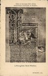 CPA Bibliotheque Bible de Souvigny Moulins l'Evangeliste Saint Mathieu 