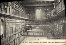 Dauphine Vintage Postcard Bibliotheque Broods of Grance Chartreuse