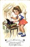 CPA Enfant Boite a musique 