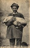 CPA Cochon Porc Bretagne Les deux amis 