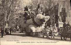CPA Cochon Porc Aix en Provence Carnaval 1928 La fete a Neuneu Neuilly 