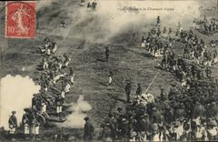 CPA Militaria Chasseurs Alpins Batterie 