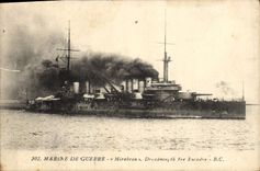Vintage Postcard Boat Mirabeau Dreadnought 1st squadron