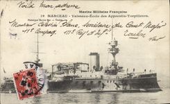 Vintage Postcard Boat Marceau Vessel School of the Apprentices Destroyers