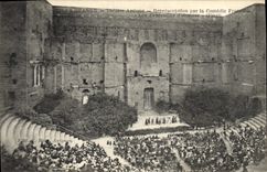 CPA Theatre antique Orange Representation par la Comedie Francaise Les funerailles d'Homere Final 