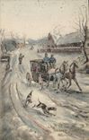 CPA Fantaisie Illustrateur Caleche 