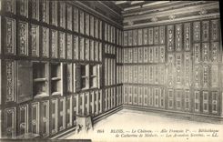 CPA Bibliotheque Blois le chateau Aile Francois 1er Catherine de Medicis Les armoires secretes