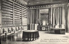 CPA Bibliotheque Palais de Compiegne Cabinet de travail de l'empereur Napoleon 1er