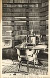 CPA Bibliotheque aux multiples volumes Table de travail de Chateaubriand et portrait de Mme de Recamier