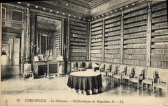 CPA Bibliotheque de Napoleon 1er Le chateau Compiegne