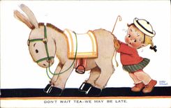 CPA Fantaisie Illustrateur Enfant Poney Cheval Mabel Lucie Attwell 