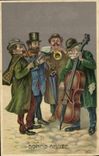 CPA Groupe musique Violoncelle Violon Trompette Clarinette 
