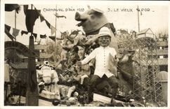 CPA Cochon Porc Carnaval d'Aix 1935 Le vieux Por Chateau d'If Marseille