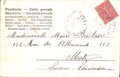 Vintage Postcard Pig Pig Woman