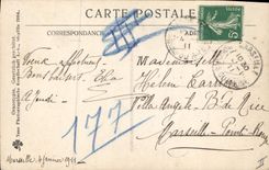 Vintage Postcard Pig Pig Woman Happy new year