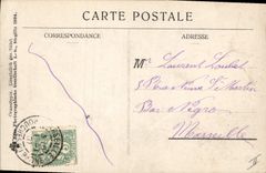 Vintage Postcard Pig Pig Woman Swing