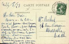 Postal Militaria Cazadores Alpestre Alrededores de Ste Foy el Monte Descompuesto visto el lago de la vuelta