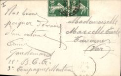 CPA Militaria Chasseurs Alpins 