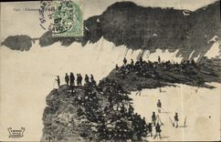 CPA Militaria Chasseurs Alpins 