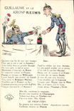 Postal Fantasia Ilustrador Militaria Guillaume y Kronp Reims