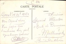 Postal Fantasia Ilustrador Militaria Guillaume y Kronp Reims