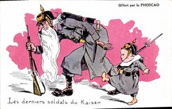 CPA Fantaisie Illustrateur Militaria Les derniers soldats du Kaiser 