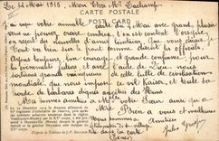 Postal Fantasia Ilustrador Militaria Tapa Vassincourt Mussey