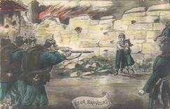 Postal Fantasia Ilustrador Militaria Niños su valentía