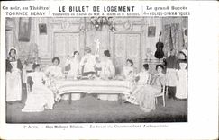 Vintage Postcard Theater the billet At Mrs Heloise the toast of the commander Labourdette