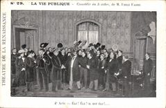 CPA Theatre Le Vie Publique Comedie Emile Fabre Elu elu 