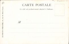 Postal Teatro el billete de alojamiento Vodevil Marzo y de Keroul el Hotel del Caballo de Oro