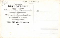 CPA Theatre Kursaal de Geneve Revue Feerie la roche aux Mouettes 1er acte 